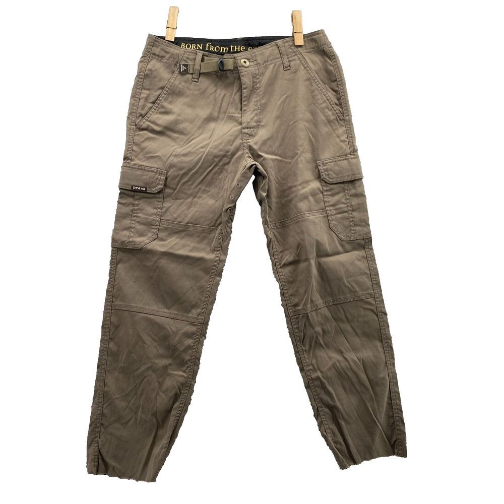Prana Zion Cropped Pants Men's 30X25* Brown Cargo Performance Hiking Gorpcore